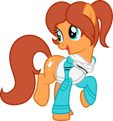 Size: 1719x1842 | Tagged: safe, artist:pegasski, oc, oc only, oc:skye rider, earth pony, pony, g4, clothes, female, jacket, mare, simple background, solo, transparent background