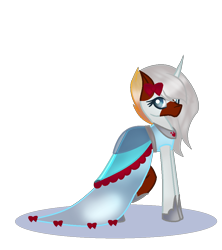 Size: 896x1008 | Tagged: safe, artist:aonairfaol, oc, oc only, pony, unicorn, bow, clothes, dress, eyelashes, female, hair bow, hoof shoes, horn, mare, peytral, simple background, solo, transparent background, unicorn oc