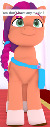 Size: 270x674 | Tagged: safe, artist:daylightsketch, sunny starscout, earth pony, pony, g5, my little pony: a new generation, badge, bag, female, mare, roblox
