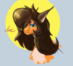 Size: 3738x3372 | Tagged: safe, artist:i love hurt, oc, oc only, pony, bust, cute, high res, nimbus, portrait, simple background, solo