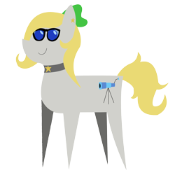 Size: 1998x1998 | Tagged: safe, artist:gray star, derpibooru exclusive, oc, oc only, oc:gray star, earth pony, pony, bow, choker, glasses, pointy ponies, simple background, smiling, solo, transparent background
