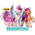 Size: 512x512 | Tagged: safe, pipp petals, sunny starscout, zipp storm, earth pony, pegasus, pony, g5, my little pony: a new generation, official, dairy queen, female, hashtag, mare, simple background, sticker, stock render, text, transparent background