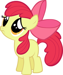 Size: 4954x5887 | Tagged: safe, artist:knight725, apple bloom, earth pony, pony, friendship is magic, g4, female, filly, sad, simple background, solo, transparent background, vector