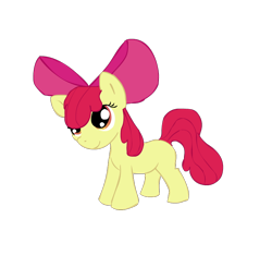 Size: 800x750 | Tagged: safe, artist:mochifries, apple bloom, earth pony, pony, g4, female, filly, simple background, solo, transparent background