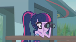 Size: 3410x1920 | Tagged: safe, screencap, sci-twi, twilight sparkle, equestria girls, g4, my little pony equestria girls: better together, unsolved selfie mysteries, bare shoulders, clothes, female, geode of empathy, glasses, high res, jewelry, magical geodes, necklace, one-piece swimsuit, ponytail, sci-twi swimsuit, sleeveless, solo, swimsuit