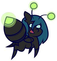 Size: 3024x3216 | Tagged: safe, artist:threetwotwo32232, queen chrysalis, bug pony, changeling, insect, pony, g4, abdomen, antennae, high res, simple background, solo, transparent background