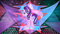 Size: 3840x2160 | Tagged: safe, artist:anime-equestria, artist:laszlvfx, edit, starlight glimmer, pony, unicorn, g4, female, high res, mare, smiling, solo, wallpaper, wallpaper edit