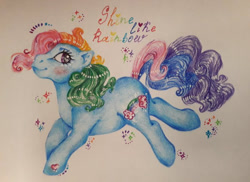 Size: 720x524 | Tagged: safe, artist:skior, rainbow dash (g3), pony, g3, solo, traditional art