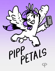 Size: 500x649 | Tagged: safe, artist:chrispalooza, pipp petals, pegasus, pony, g5, my little pony: a new generation, adorapipp, cute, phone, solo