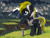 Size: 800x600 | Tagged: safe, artist:rangelost, oc, oc only, oc:storm blade, pegasus, pony, armor, floating island, mountain, pixel art, rain, royal guard, scenery, solo, sword, weapon