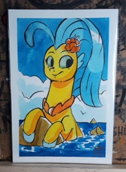 Size: 1837x2506 | Tagged: safe, artist:raph13th, princess skystar, seapony (g4), g4, my little pony: the movie, solo, traditional art, watercolor painting