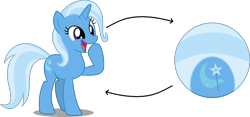 Size: 1490x700 | Tagged: safe, artist:mega-poneo, trixie, pony, unicorn, g4, ball, female, mare, open mouth, simple background, solo, transparent background, trixieball, vector
