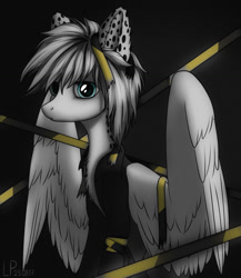 Size: 1280x1476 | Tagged: safe, artist:ajaxorsomething, oc, oc only, pegasus, pony, male, police tape, solo, stallion