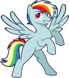 Size: 980x1110 | Tagged: safe, artist:kurosawakuro, oc, oc only, pegasus, pony, base used, heterochromia, male, not rainbow blitz, not rainbow dash, simple background, solo, stallion, transparent background