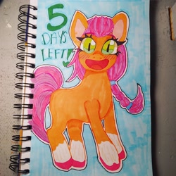 Size: 2048x2048 | Tagged: safe, artist:divinehue, sunny starscout, g5, high res, traditional art