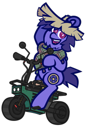 Size: 2394x3492 | Tagged: safe, artist:threetwotwo32232, oc, oc only, oc:wagon wheel, earth pony, pony, high res, male, motorcycle, simple background, solo, stallion, transparent background