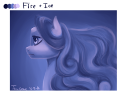 Size: 2500x2000 | Tagged: safe, artist:joan-grace, oc, oc only, earth pony, pony, bust, earth pony oc, high res, signature, solo