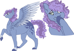 Size: 1015x710 | Tagged: safe, artist:dr4m4-qu33n, oc, oc only, oc:shady skies, pegasus, pony, bedroom eyes, bust, colored hooves, crack ship offspring, ethereal mane, eyelashes, female, mare, offspring, parent:princess luna, parent:svengallop, pegasus oc, raised hoof, simple background, smiling, solo, starry mane, story included, transparent background, wings