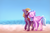 Size: 2183x1429 | Tagged: safe, artist:zowzowo, silverstream, oc, oc:yutaka deo, hippogriff, g4, beach, blue sky, blushing, canon x oc, commission, couple, cute, deostream, duo, hippogriff oc, nuzzling, ocean, romance, sand, shy, walking, wave, wings