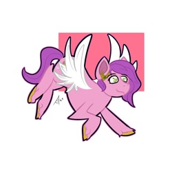Size: 2000x2000 | Tagged: safe, artist:arthu, pipp petals, pegasus, pony, g5, my little pony: a new generation, adorapipp, cute, female, heart eyes, high res, mare, smiling, solo, spread wings, unshorn fetlocks, wingding eyes, wings