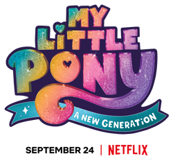 Size: 2048x1929 | Tagged: safe, g5, my little pony: a new generation, official, spoiler:my little pony: a new generation, logo, my little pony: a new generation logo, netflix logo, no pony, simple background, text, transparent background