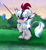 Size: 2655x2878 | Tagged: safe, artist:windykirin, oc, oc only, oc:windshear, kirin, :t, female, fishing, grass, high res, long eyelashes, soda can, solo, stardew valley, water