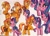 Size: 750x545 | Tagged: safe, artist:karadeg, starlight glimmer, sunset shimmer, pony, unicorn, equestria girls, equestria girls specials, g4, my little pony equestria girls: mirror magic, bag, bipedal, duo, duo female, female, instagram, losing balance, open mouth, ponified, saddle bag, traditional art