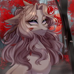 Size: 3000x3000 | Tagged: safe, artist:ohhoneybee, oc, oc only, pony, bust, female, high res, mare, portrait, solo
