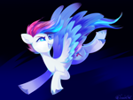 Size: 4000x3000 | Tagged: source needed, safe, artist:neonishe, zipp storm, pegasus, pony, g5, my little pony: a new generation, colored wings, colored wingtips, female, flying, mare, solo, wings