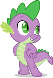 Size: 2490x3664 | Tagged: safe, artist:frownfactory, spike, dragon, equestria games (episode), g4, hand on hip, high res, male, simple background, smiling, solo, transparent background, vector