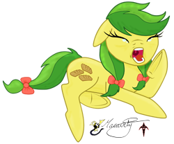 Size: 500x415 | Tagged: safe, artist:smilodonkahn, apple fritter, earth pony, pony, g4, apple family member, eyes closed, female, simple background, solo, transparent background, yawn