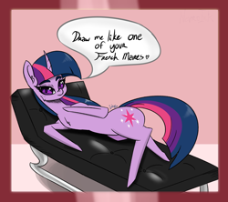 Size: 3600x3200 | Tagged: safe, artist:inkypuso, twilight sparkle, alicorn, pony, g4, draw me like one of your french girls, female, high res, meme, solo, twilight sparkle (alicorn)
