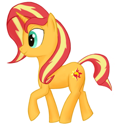 Size: 1521x1686 | Tagged: safe, artist:nepaxor, sunset shimmer, pony, unicorn, g4, female, simple background, solo, white background