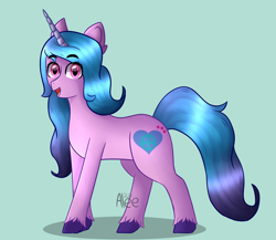 Size: 2300x2000 | Tagged: safe, artist:alee089, izzy moonbow, pony, unicorn, g5, female, high res, simple background, solo