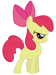 Size: 4500x6000 | Tagged: safe, artist:90sigma, apple bloom, earth pony, pony, bridle gossip, g4, blank flank, female, filly, simple background, solo, transparent background, vector