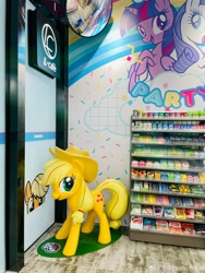 Size: 3024x4032 | Tagged: safe, applejack, rarity, twilight sparkle, g4, china, chinese, irl, lawson, photo, restaurant, shanghai