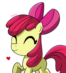 Size: 2700x3000 | Tagged: safe, artist:hanifanims, apple bloom, earth pony, pony, g4, female, filly, happy, heart, high res, solo