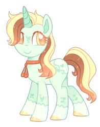 Size: 2142x2730 | Tagged: safe, artist:lilywolfpie, oc, oc only, oc:cinnabon sweet, pony, unicorn, female, high res, mare, offspring, parent:coco pommel, parent:trenderhoof, simple background, solo, transparent background
