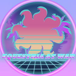 Size: 5000x5000 | Tagged: safe, artist:闪电_lightning, equestria at war mod, retrowave