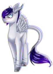 Size: 1758x2429 | Tagged: safe, artist:fantisai, oc, oc only, pegasus, pony, blushing, colored hooves, leonine tail, pegasus oc, simple background, solo, tail, transparent background, wings