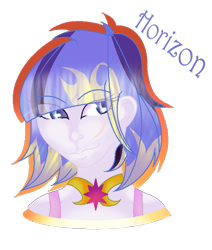 Size: 639x753 | Tagged: safe, artist:aonairfaol, oc, oc only, equestria girls, g4, bust, equestria girls-ified, eye clipping through hair, eyelashes, female, offspring, parent:flash sentry, parent:twilight sparkle, parents:flashlight, simple background, transparent background