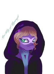 Size: 1696x2336 | Tagged: safe, artist:aonairfaol, oc, oc only, earth pony, anthro, bust, earth pony oc, eyelashes, female, hood, signature, simple background, solo, transparent background