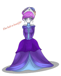 Size: 697x873 | Tagged: safe, artist:aonairfaol, oc, oc only, earth pony, anthro, clothes, dress, earth pony oc, female, simple background, smiling, talking, transparent background