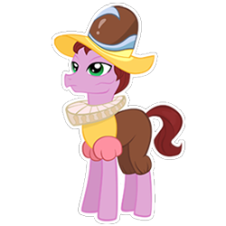 Size: 274x274 | Tagged: safe, gameloft, chancellor puddinghead, earth pony, pony, g4, adult, eyes open, hat, male, simple background, solo, stallion, standing, transparent background