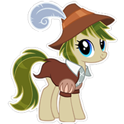 Size: 274x274 | Tagged: safe, gameloft, smart cookie, earth pony, pony, g4, eyes open, hat, simple background, solo, standing, transparent background