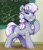Size: 1500x1750 | Tagged: safe, artist:shadowreindeer, silver spoon, earth pony, pony, g4, chalkboard, cute, female, filly, glasses, jewelry, necklace, raised leg, silverbetes, smiling
