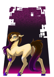 Size: 3508x4961 | Tagged: safe, artist:oneiria-fylakas, oc, oc only, oc:dragon heart, earth pony, pony, female, glasses, mare, solo