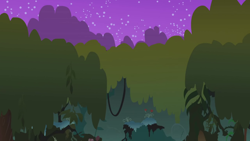 Size: 1280x720 | Tagged: safe, screencap, friendship is magic, g4, season 1, background, everfree forest, night, no pony, scenic ponyville, tree