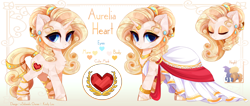 Size: 4725x2000 | Tagged: safe, artist:xsatanielx, oc, oc only, oc:aurelia heart, pony, unicorn, reference