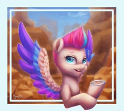 Size: 1242x1110 | Tagged: safe, artist:noasha, zipp storm, pegasus, pony, g5, female, solo, spread wings, wings